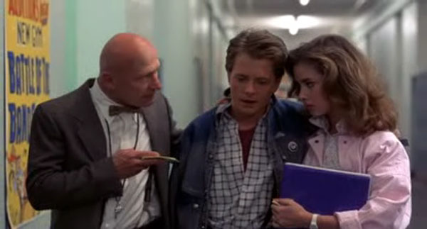 Mr. Strickland, Marty McFly & Jennifer Parker