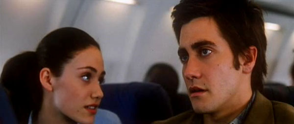 Laura Chapman and Sam Hall on the plane
