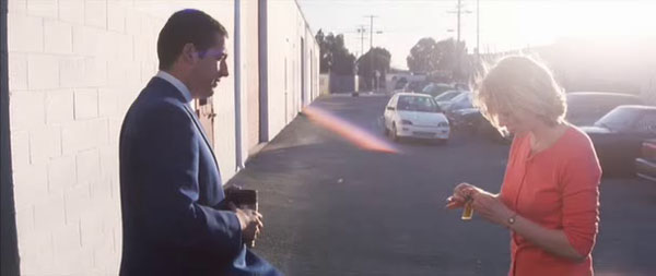 Lena Leonard handing over her car keys to Barry Egan