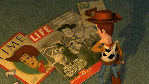 Famous Woody on the tabloid covers